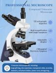 Woehrsh Dual-Stage Trinocular Microscope with USB Camera