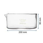 Borosilicate Crystallizing Dish with Spout, 2000 ml