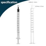 1ml Syringe 10-Pack with Caps for Labs