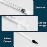 1ml Syringe 10-Pack with Caps for Labs