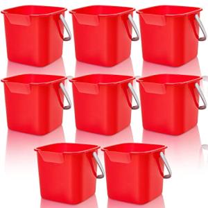Irenare 8-Piece 3 Quart Sanitizing Cleaning Buckets