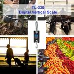 Digital Hanging Scale, 330 lbs Capacity, LCD Display