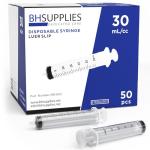 30ml Sterile Luer Slip Tip Syringes - 50 Pack
