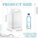 4 Gallon Heavy Duty Plastic Water Jugs with Lids