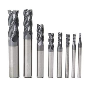 CNC Carbide End Mill Set - 8 Pieces