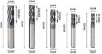 CNC Carbide End Mill Set - 8 Pieces