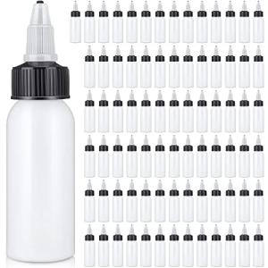 80-Pack Plastic Squeeze Bottles with Twist Caps