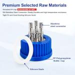 304 Stainless Steel GL45 3-Port Feeding Cap
