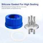 304 Stainless Steel GL45 3-Port Feeding Cap