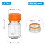 PATIKIL 100ml Borosilicate Glass Storage Bottles - 4 Pack