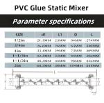 2-Inch PVC Static Mixer for Water and Fertilizers