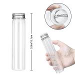 20 Clear Plastic Test Tubes with Caps - 115ml