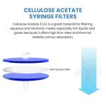 AMTAST 25MM Cellulose Acetate Syringe Filters, 0.22um