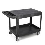 Heavy Duty Plastic Utility Service Cart, 2 Tier