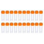 5mL Plastic Test Tubes with Screw Caps, 20 Pack