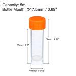 5mL Plastic Test Tubes with Screw Caps, 20 Pack