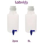 2-Pack 5L Round Carboys with Spigot and Handle