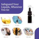 30 ML Ultraviolet Black Glass Dropper Bottle