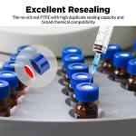 2mL Autosampler Vials with Blue Screw Caps, 100 Pack