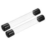 Clear Plastic Tubing with Rubber Caps - 12 Inch