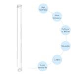 PATIKIL Clear Plastic Tubing with End Caps - 12 Inch