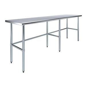 AmGood Stainless Steel Work Table with Open Base