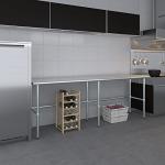 AmGood Stainless Steel Work Table with Open Base