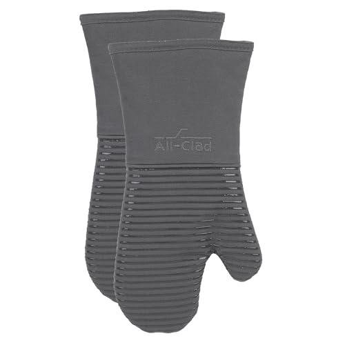 Heat-Resistant Silicone Oven Mitts, 2-Pack