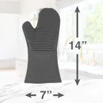 Heat-Resistant Silicone Oven Mitts, 2-Pack