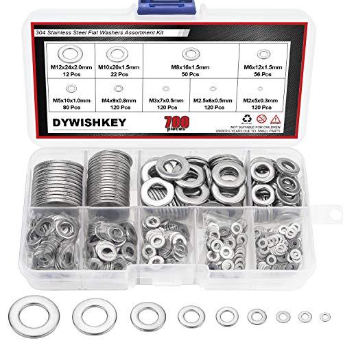 DYWISHKEY 700-Piece Stainless Steel Flat Washer Set