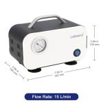 Labasics Oil-Free Diaphragm Vacuum Pump, 15 L/min