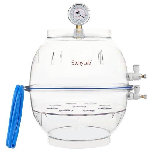Stonylab 250mm Vacuum Desiccator with Gauge