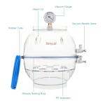Stonylab 250mm Vacuum Desiccator with Gauge