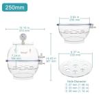 Stonylab 250mm Vacuum Desiccator with Gauge