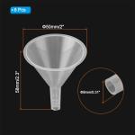 PATIKIL 2-Inch Clear Plastic Funnels, Set of 8