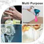 PATIKIL 2-Inch Clear Plastic Funnels, Set of 8