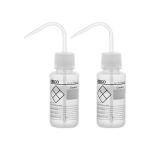EISCO 2PK 250ml Chemical Wash Bottles with Labels