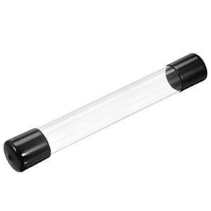 Clear Round Plastic Tubing with Rubber Caps - 12 Inch