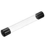 Clear Round Plastic Tubing with Rubber Caps - 12 Inch