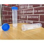 10 Pack 50ml Plastic Vial Tubes with Caps