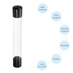 Clear Round Plastic Tubing with Rubber Caps - 12 Inch