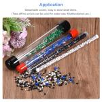 Clear Round Plastic Tubing with Rubber Caps - 12 Inch