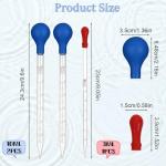 3-Pack 10ml Glass Pipettes with Rubber Bulb