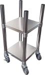 Stainless Steel Rice Warmer Cart with Wheels