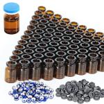 Amber Glass Vials 3ml - 100 Pack with Caps