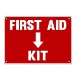 Durable Plastic First Aid Safety Sign, 7 x 10 Inch