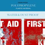 Durable Plastic First Aid Safety Sign, 7 x 10 Inch