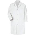 White Lab Coat with Pockets for Men, Large