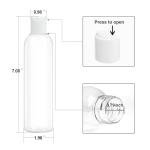 8 oz Clear Plastic Squeeze Bottles with Caps