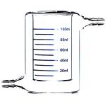 100ml Jacketed Glass Beaker with Reaction Flask